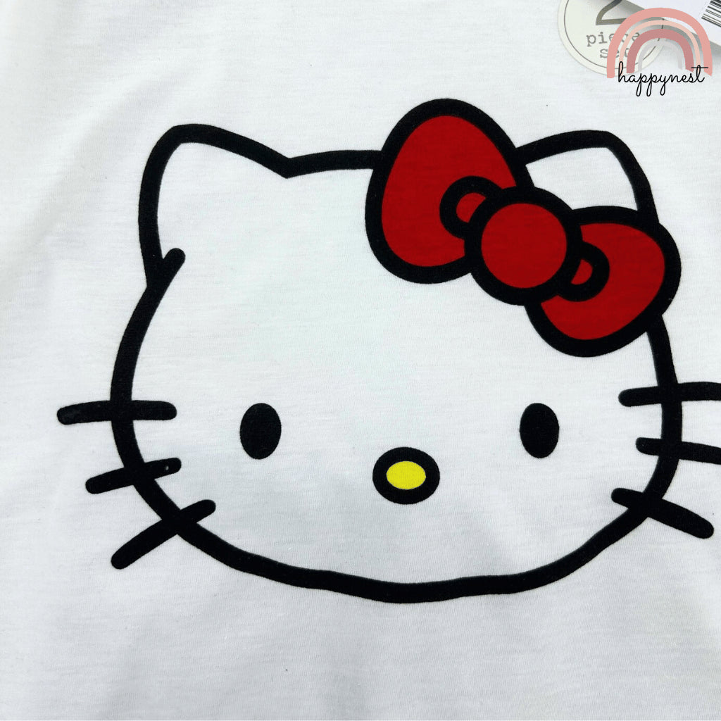 Hello Kitty Shirt + Shorts Set Terno GIrls AA184 2-10 Years