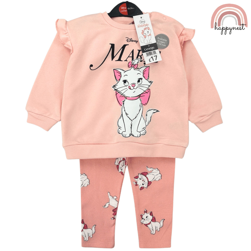 Aristocats Peach Baby Long Sleeve and Leggings set for Girls HM-SS408 3-36M