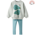 Fashionable zara Sweatshirt and Leggings Coord for Girls 2-8 Years Old