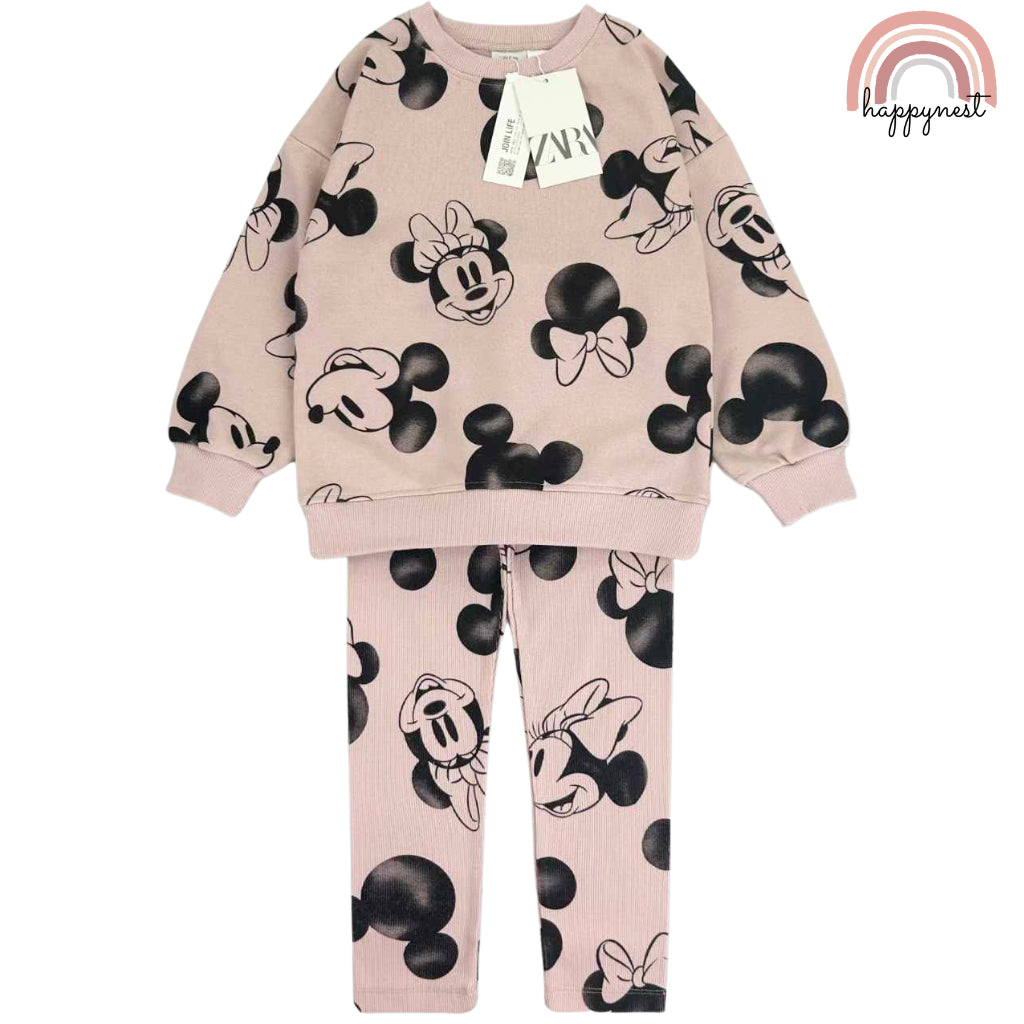 Fashionable zara Sweatshirt and Leggings Coord for Girls 2-8 Years Old