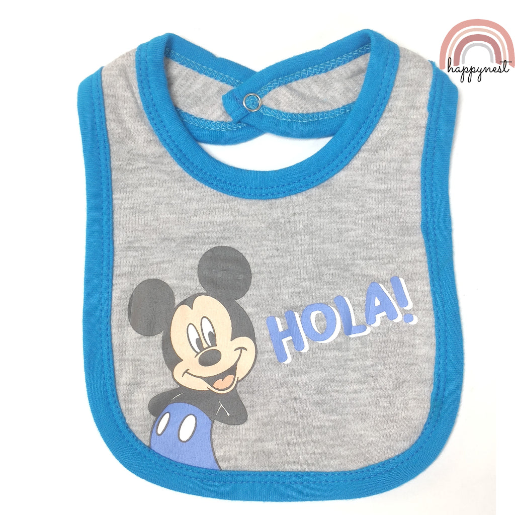 Mickey Mouse Onesies Set with Matching Bib and Pants AA79 3 - 9 Months