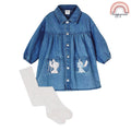 Lilo and Stitch Denim Dress with Stockings Baby Girl 6 - 36 Months AA185