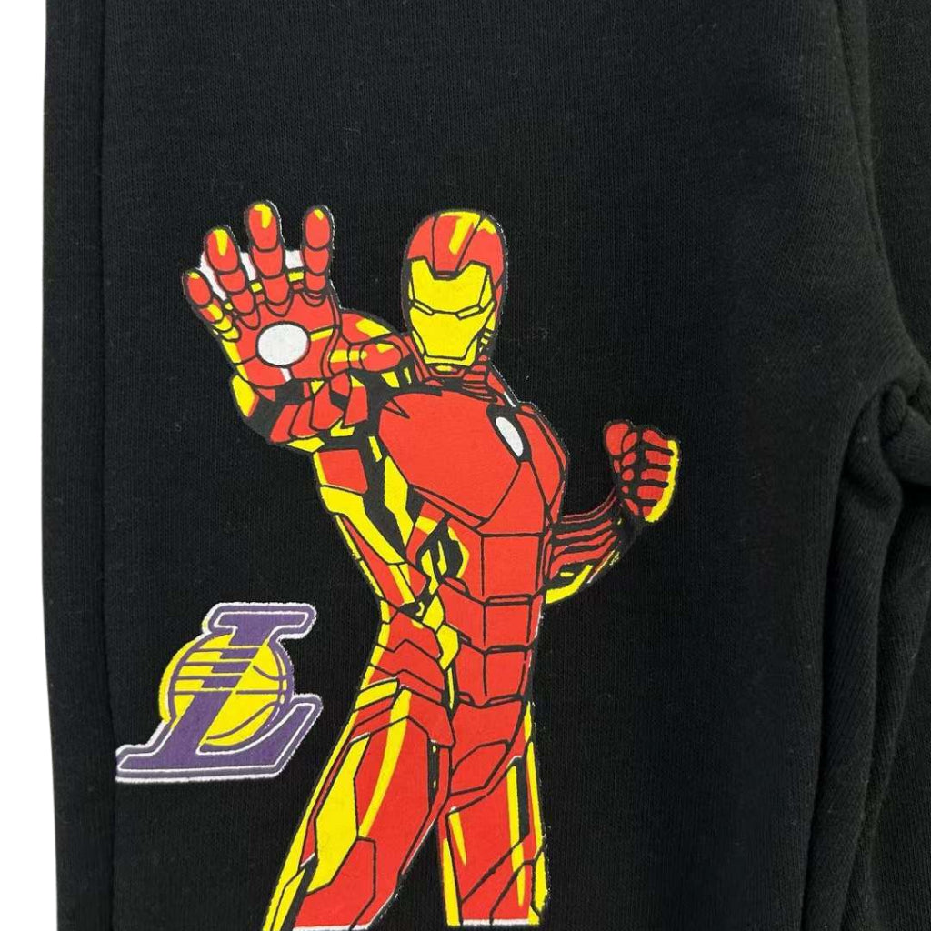 Marvel Iron Man Lakers Kids 2-Piece Set Yellow Sweatshirt & Pants Outfit 2-7 Years SS321