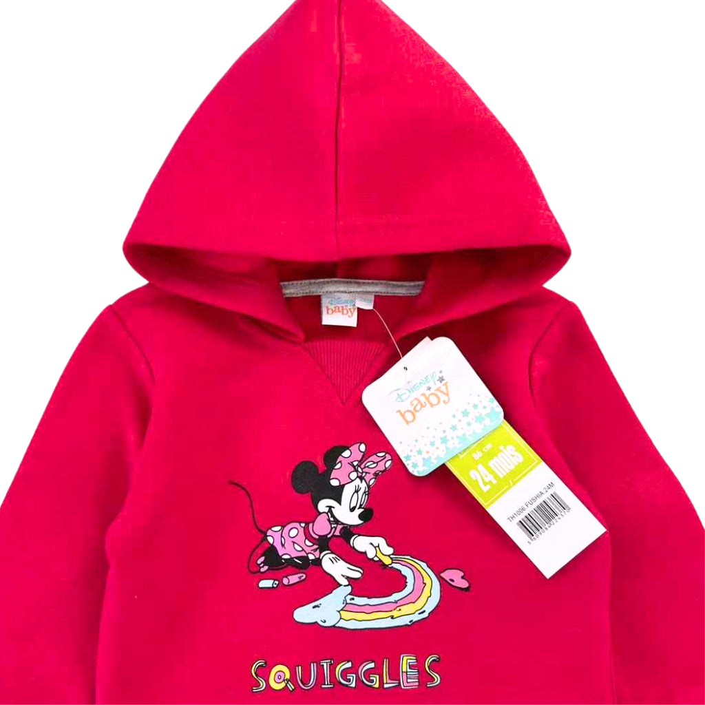 Happynest Minnie Mouse 2-Piece Set Hoodie and Jogger Pants for Baby Girls 6-24 M SS343