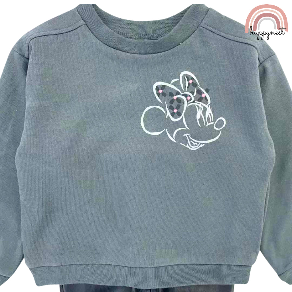 Happynest Disney HM Minnie Mouse Ribbon OOTD Tracksuit Terno for Kids 2-6 Years Old SS336