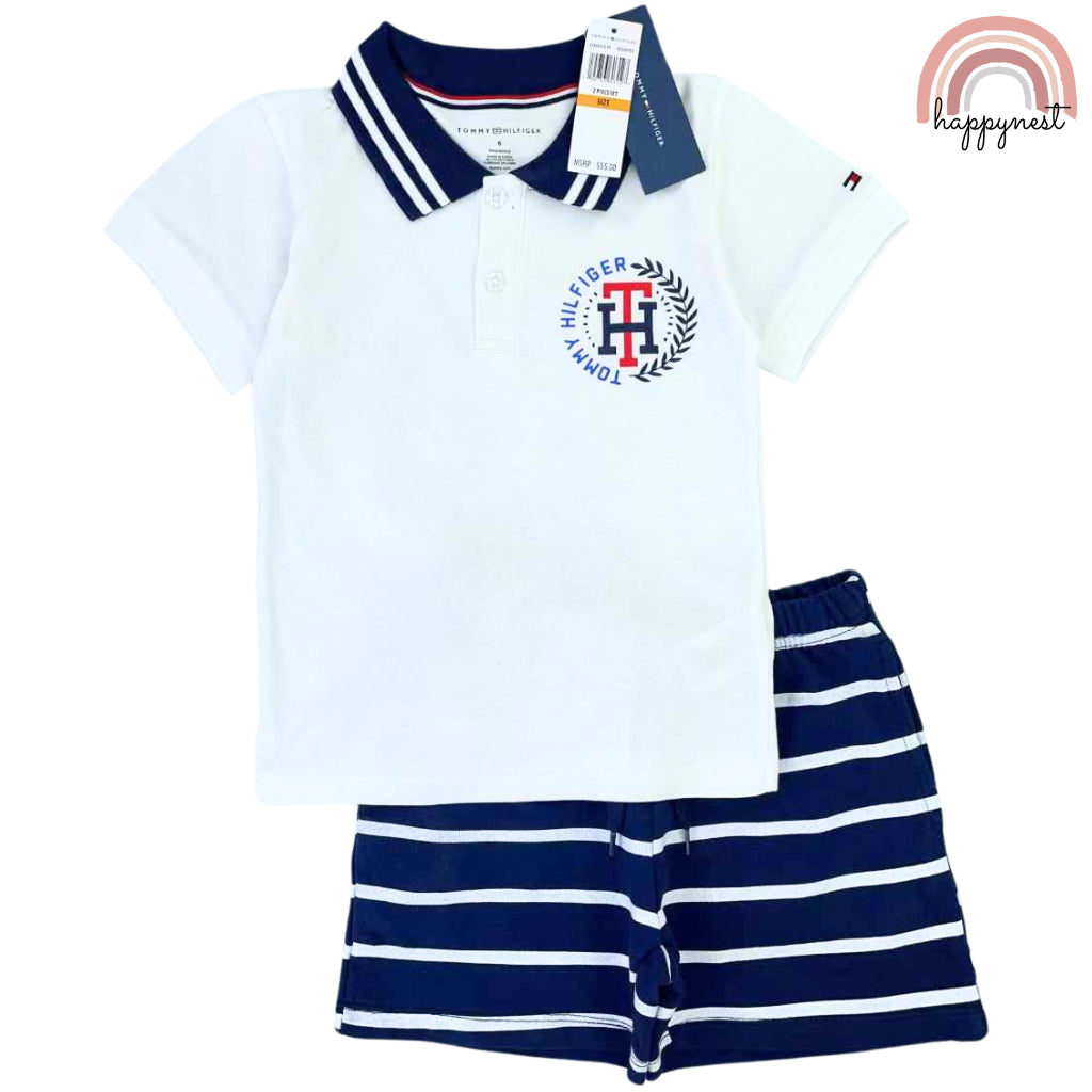 Happynest Boy Polo Shirt Suit Sets Terno Cotton 2-10 Years Old