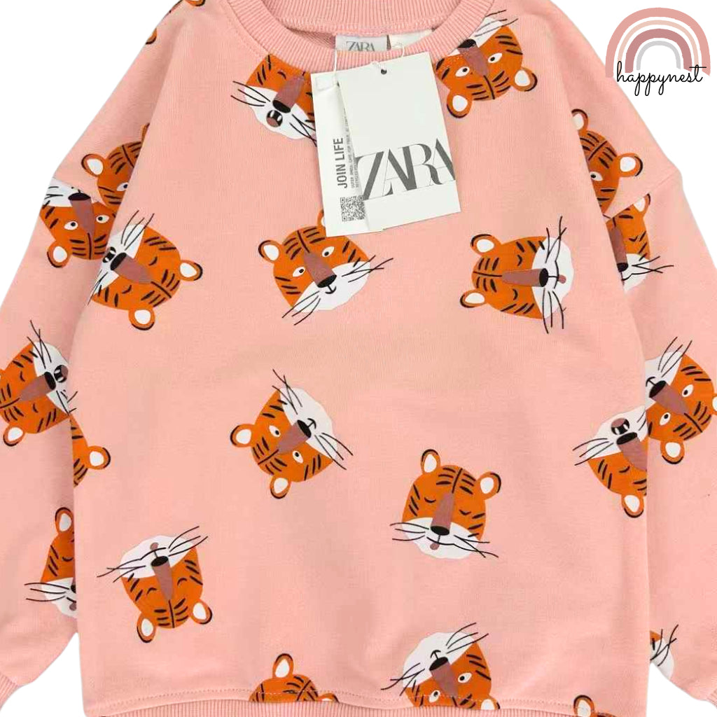 Zara Cute Tiger Tracksuit Sweatshirt Leggings Girls 2-8 Years Old SS433