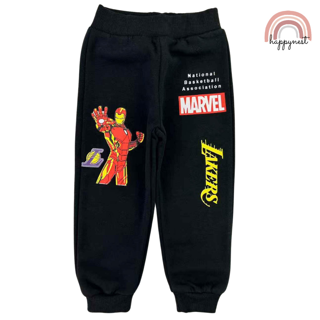 Marvel Iron Man Lakers Kids 2-Piece Set Yellow Sweatshirt & Pants Outfit 2-7 Years SS321