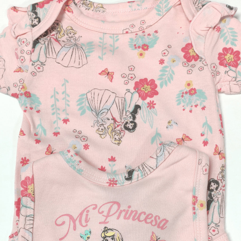 Disney Princess Onesies Bodysuit Set for Baby Girls 0-9 Months AA141
