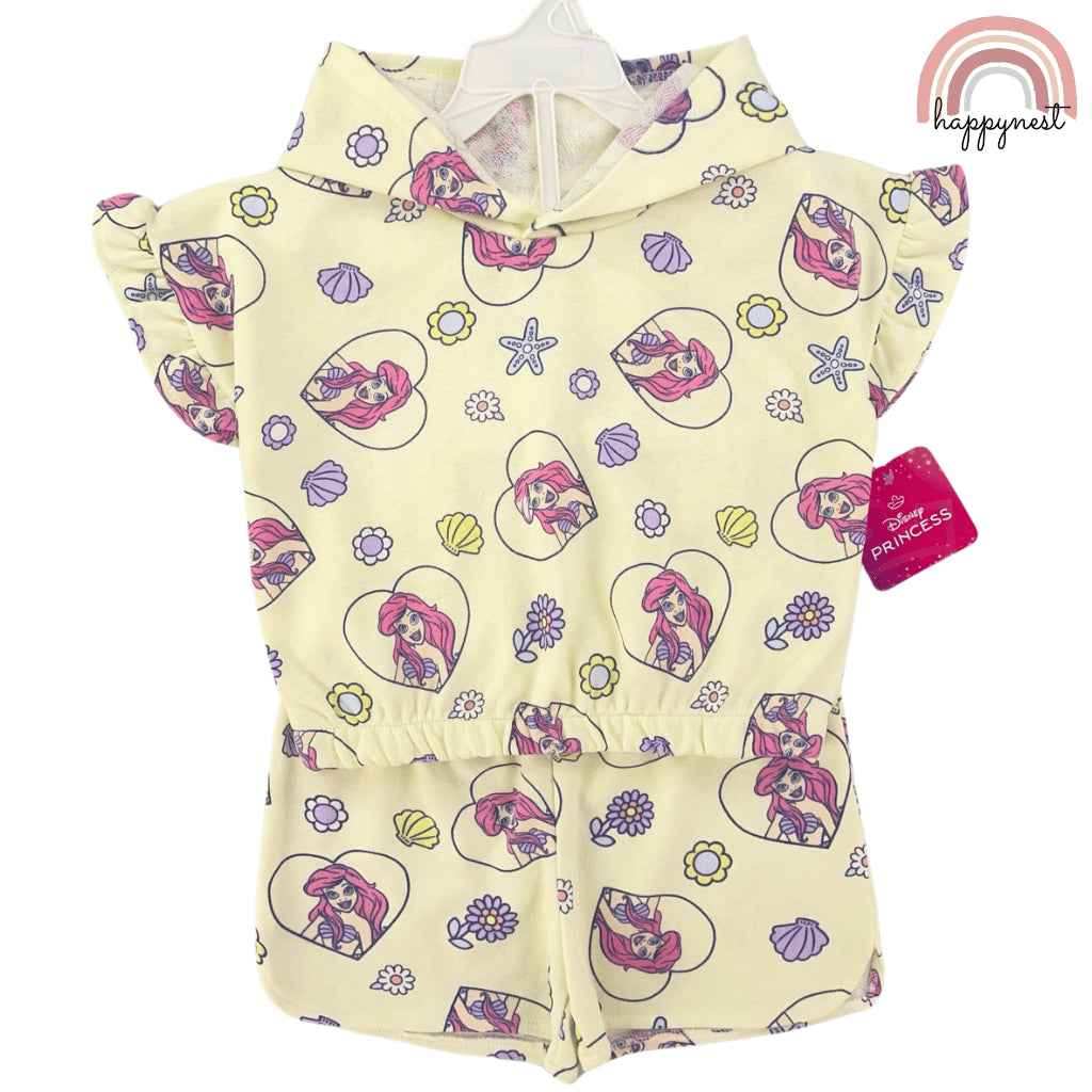 Disney Little Mermaid Shirt Short Terno Set for Girls 12 Months to 6 Years AA181