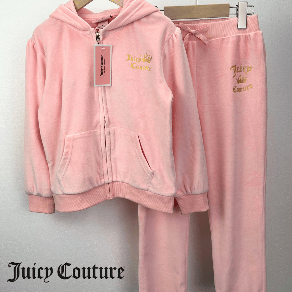 Juicy Couture Velour Tracksuit Jacket – Salmon Pink 4 - 12 Years SS460