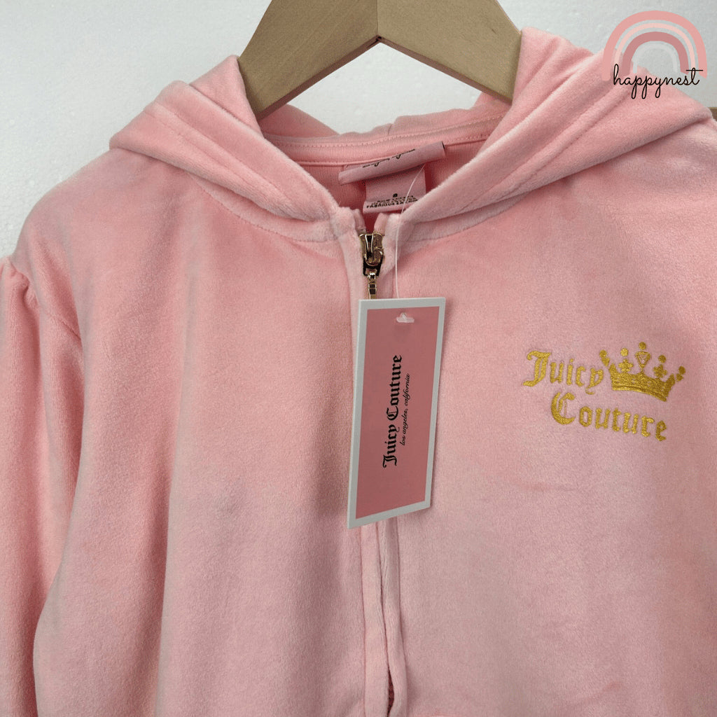 Juicy Couture Velour Tracksuit Jacket – Salmon Pink 4 - 12 Years SS460