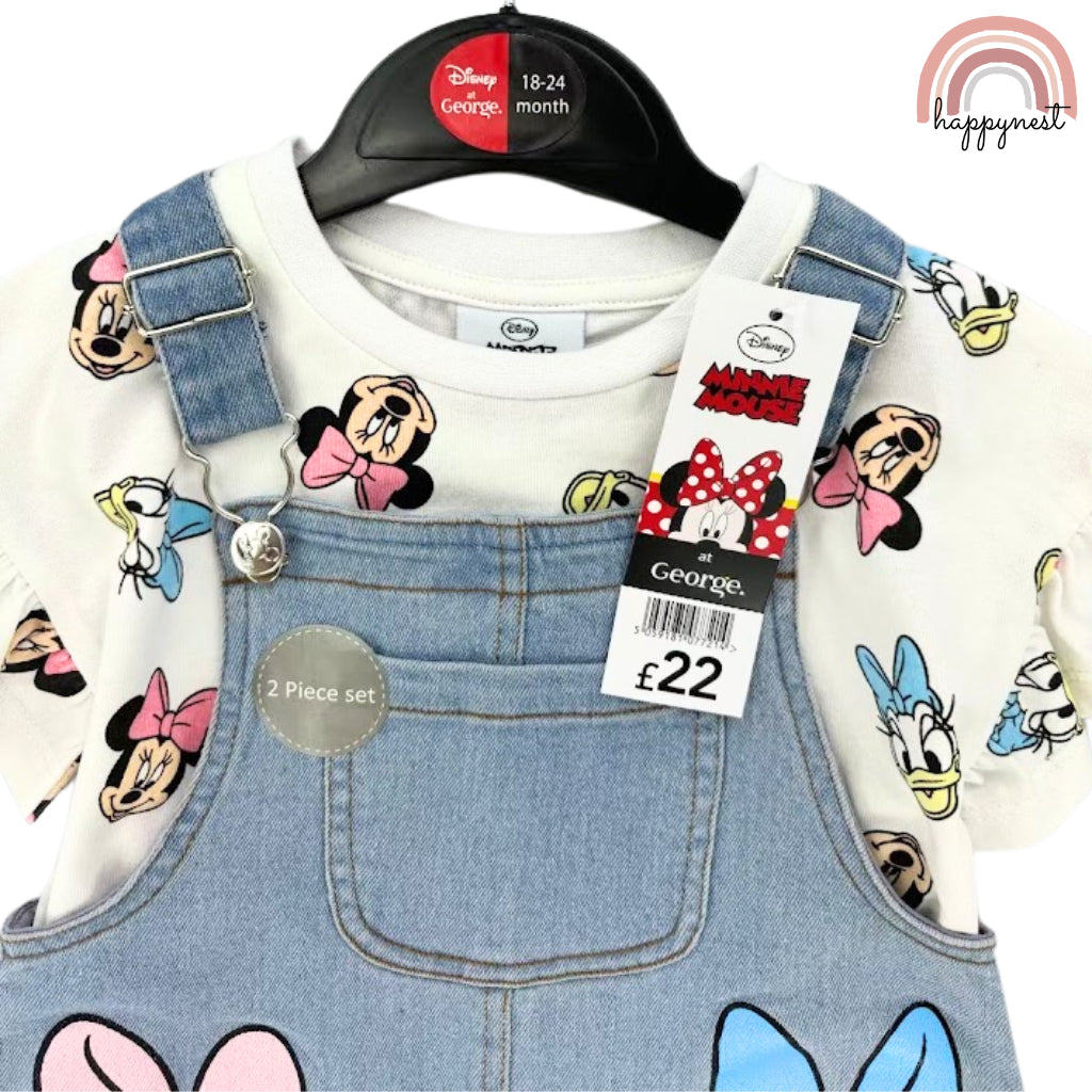 Happynest 2-Piece Baby Minnie & Daisy Duck Jumper and Shirt Set for Babies 3-36M AA7