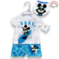 Mickey Mouse Baby 3-Piece Set Blue Shirt, Short and Bib HM-0925-P3