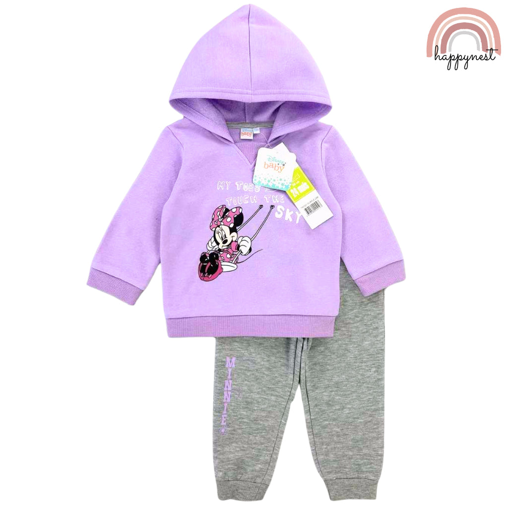 Happynest Minnie Mouse 2-Piece Set Hoodie and Jogger Pants for Baby Girls 6-24 M SS345