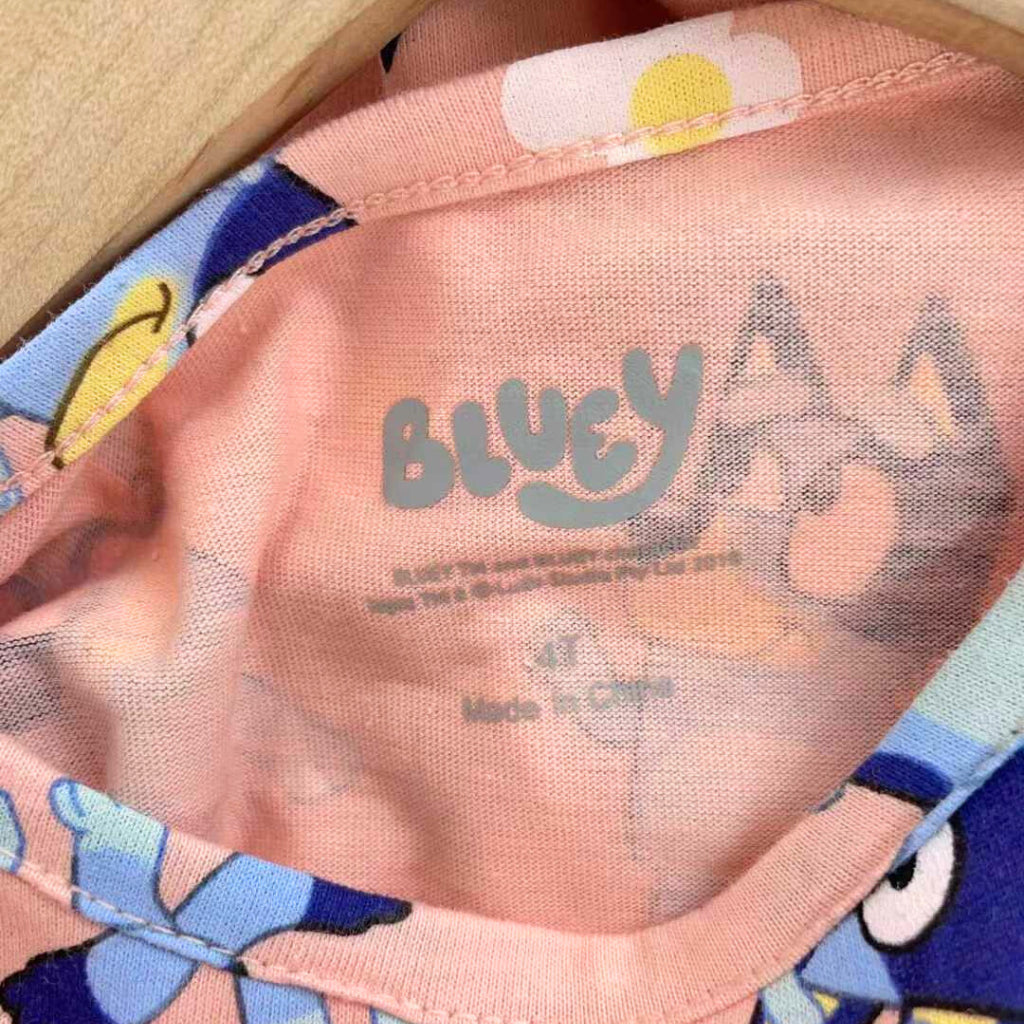 Happynest Bluey Dress Peach for Girls 2-5 Years AA104