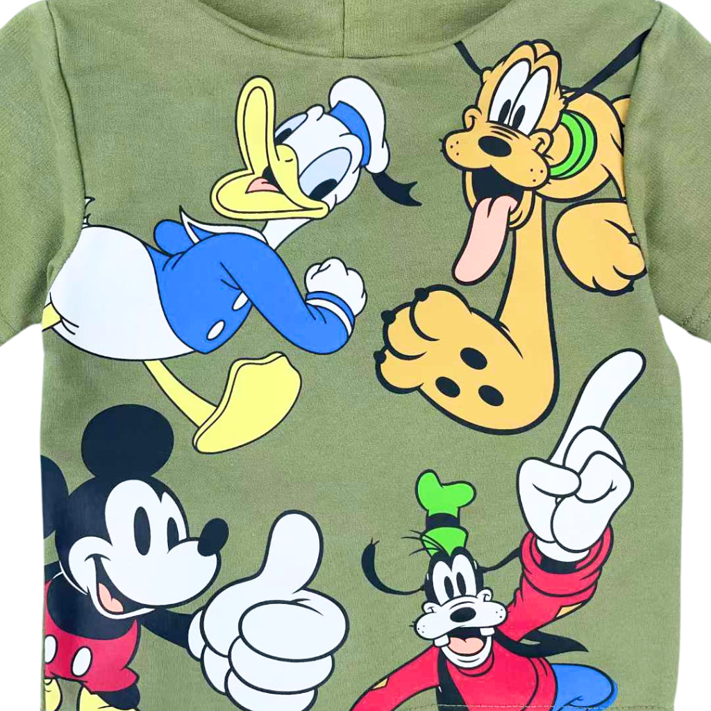 Mickey Mouse Green Shirt & Shorts Set for Boys OOTD Hoodie AA102 12 Months - 4 Years