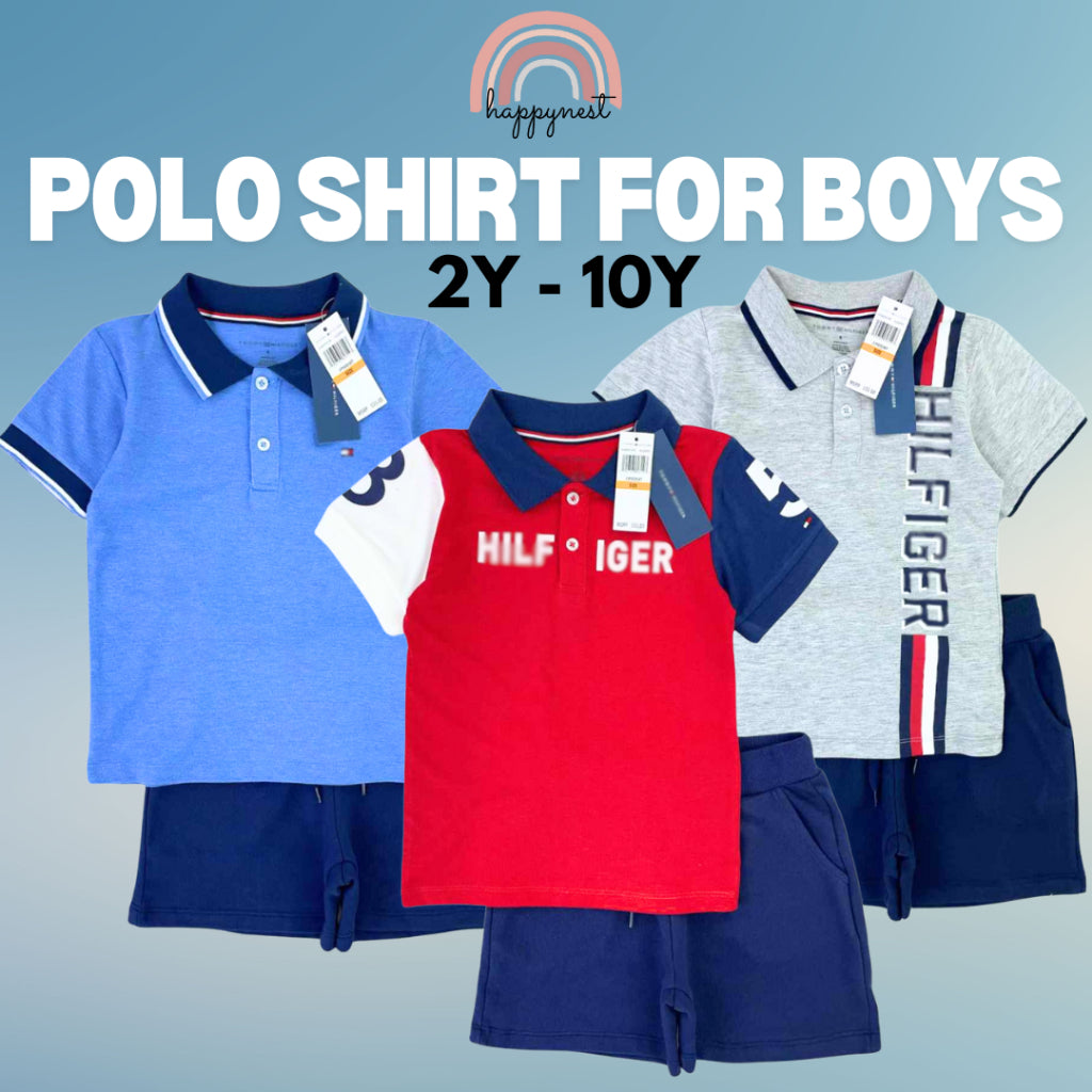 Happynest Boy Polo Shirt Suit Sets Terno Cotton 2-10 Years Old