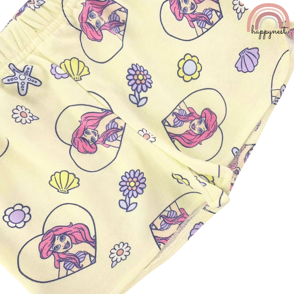 Disney Little Mermaid Shirt Short Terno Set for Girls 12 Months to 6 Years AA181