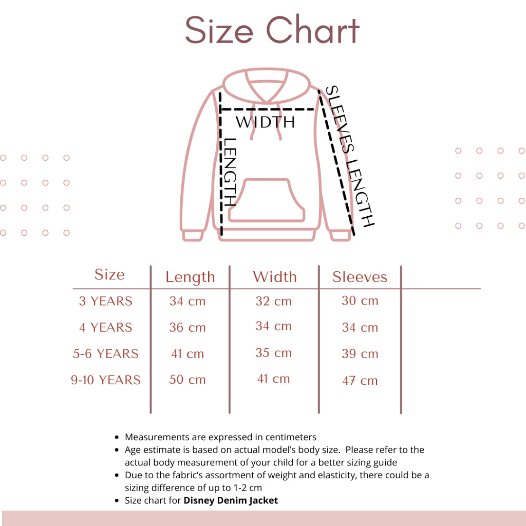 Denim Jacket Disney Princess  for Girls (3-4 Years Old) AA14