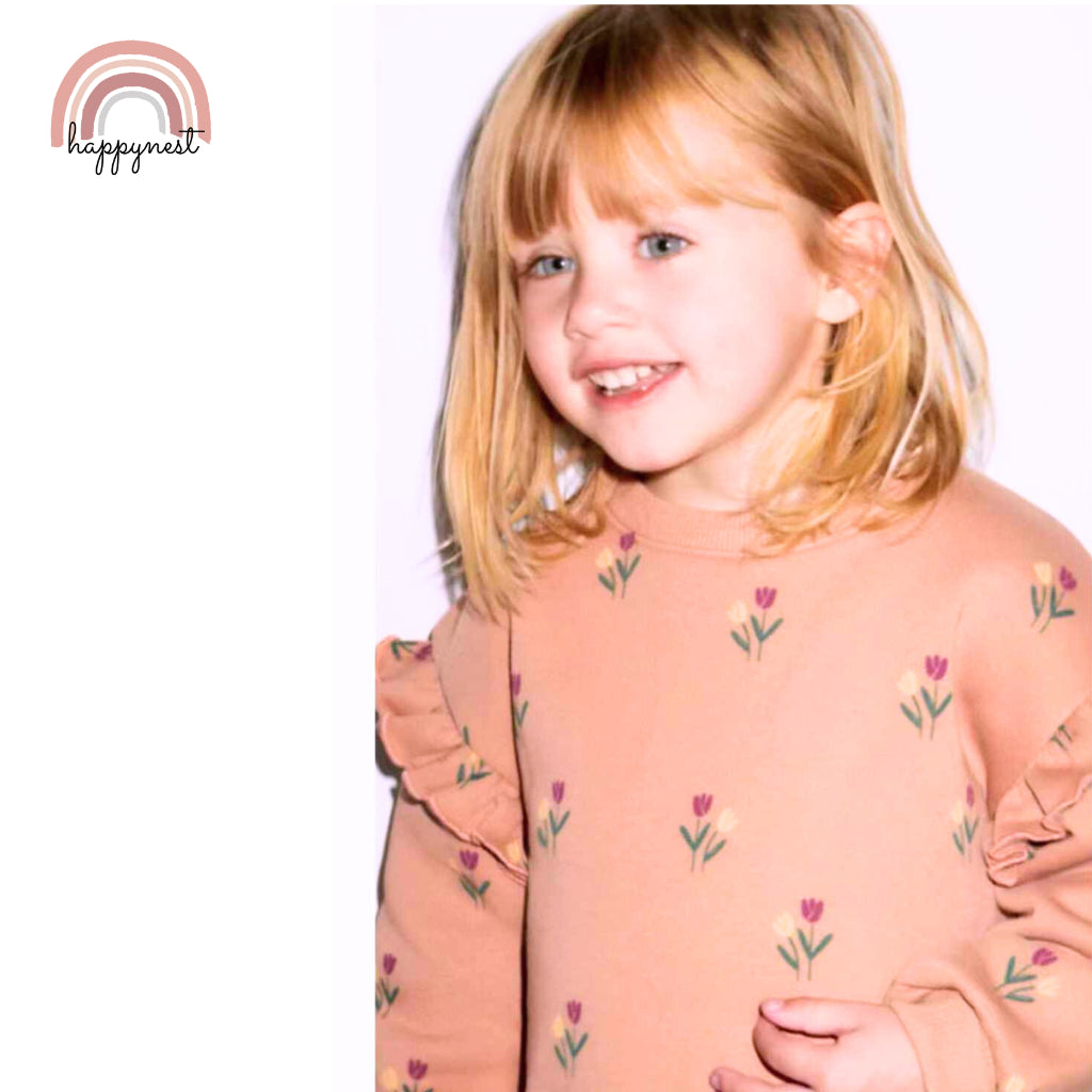 Fashionable zara Sweatshirt and Leggings Coord for Girls 2-8 Years Old