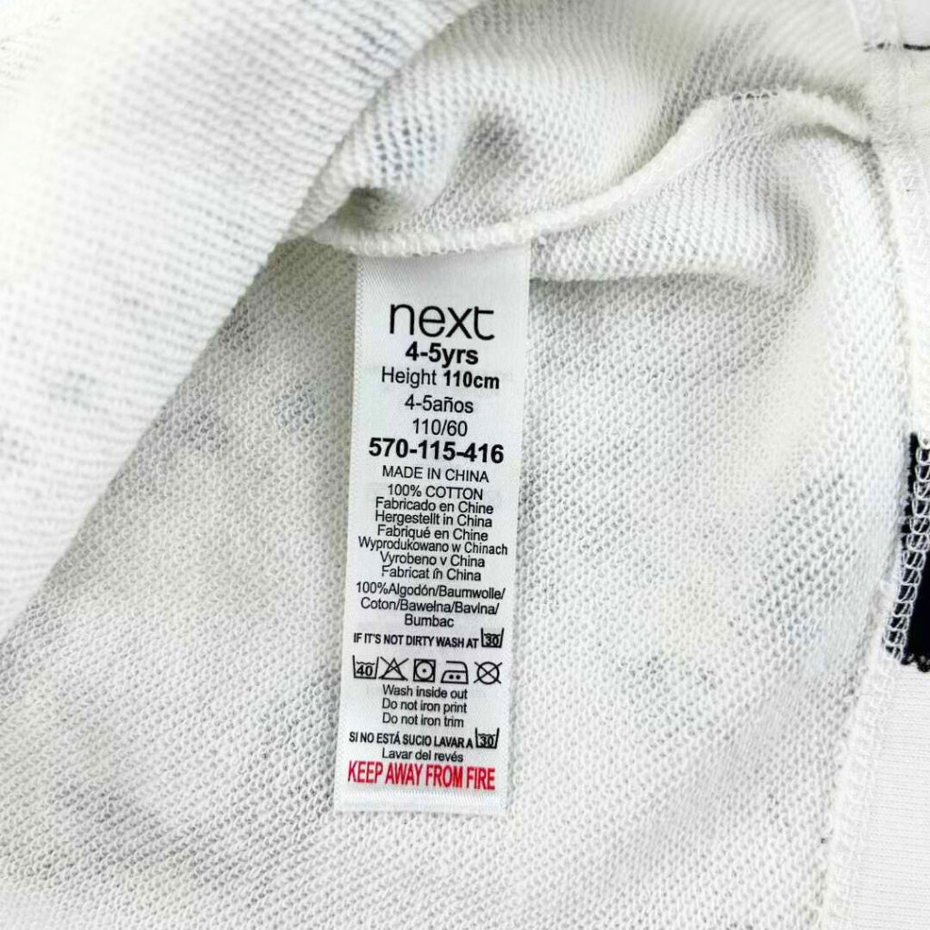 Happynest White Dress Longsleeve + Leggings Set SS437