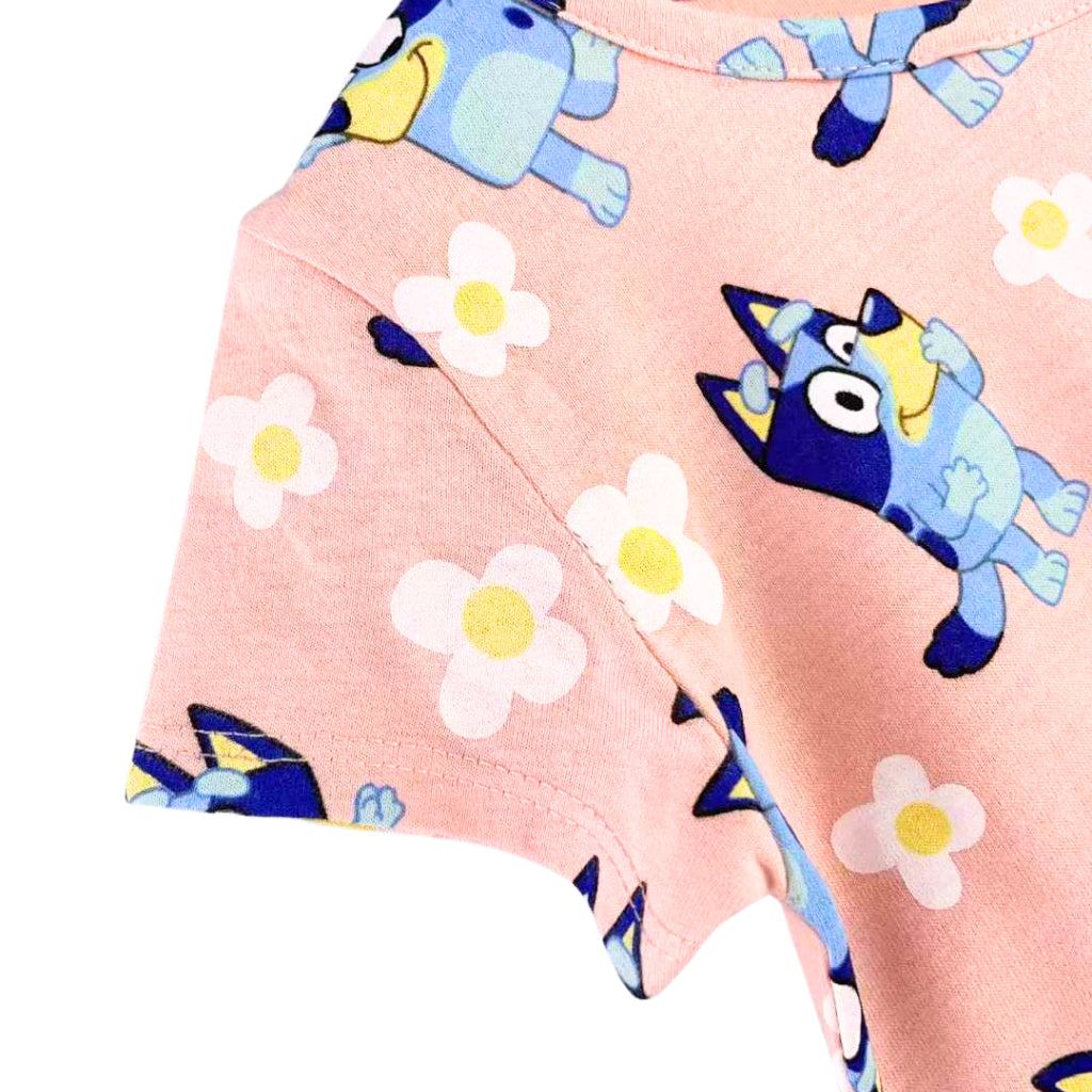 Happynest Bluey Dress Peach for Girls 2-5 Years AA104