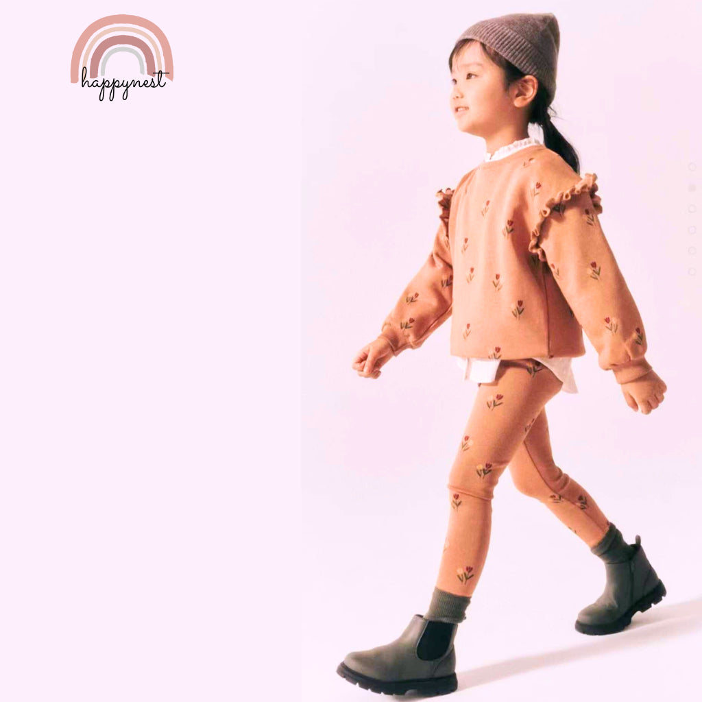 Fashionable zara Sweatshirt and Leggings Coord for Girls 2-8 Years Old