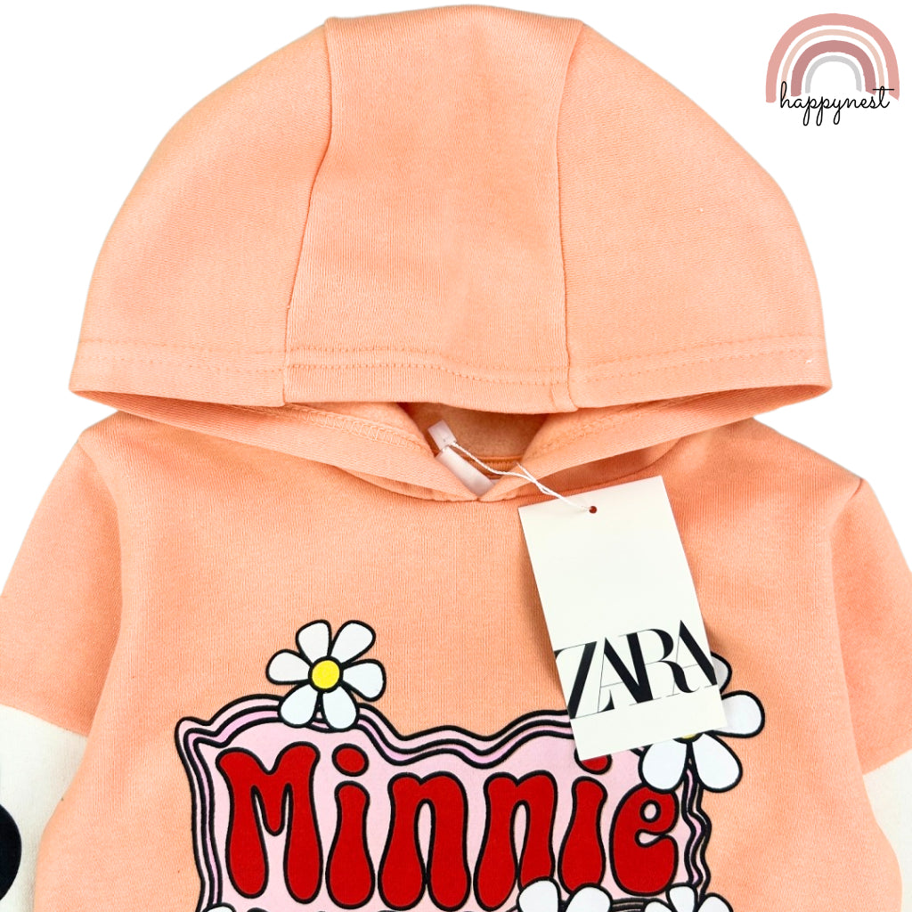 Minnie Mouse Jacket Girls Orange Zara Sweatshirt Tracksuit Jogger+ Terno Sets HM-SS416 3-8 Years Old