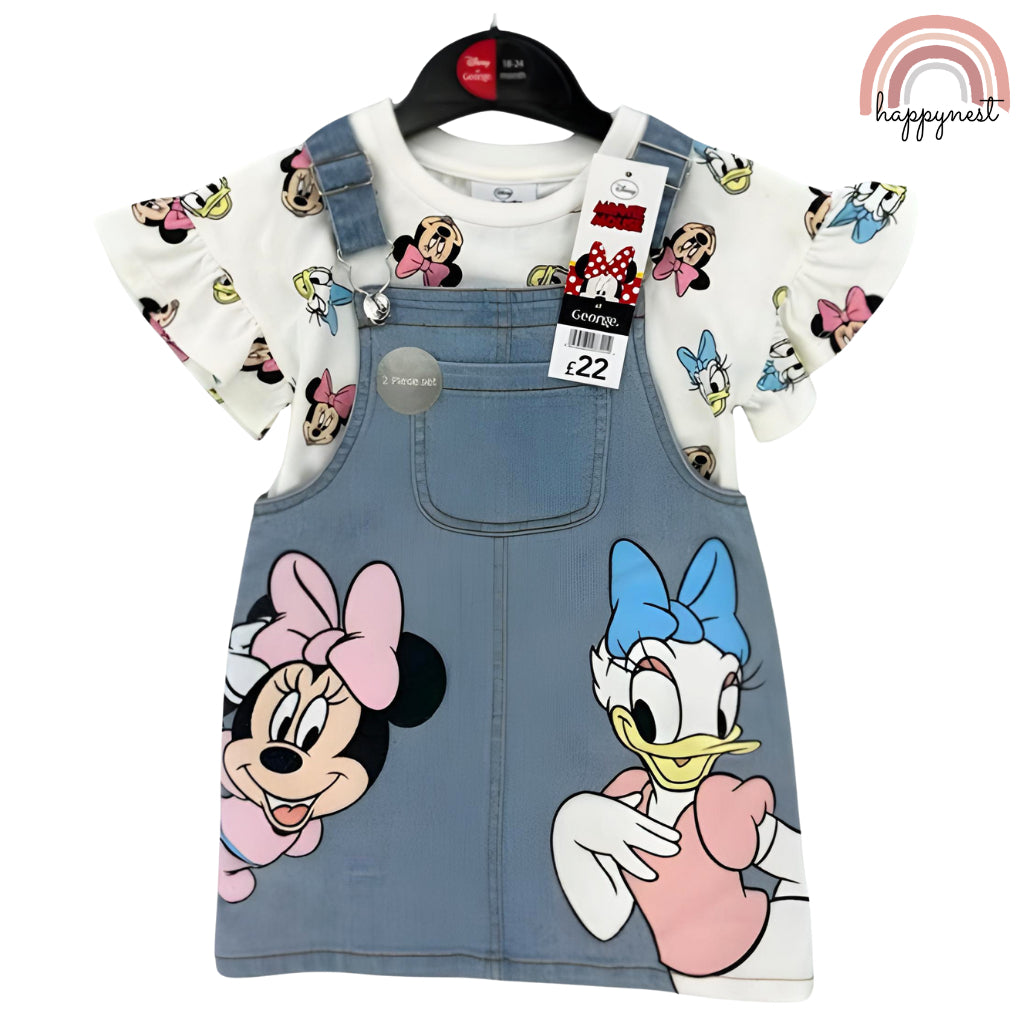 Happynest 2-Piece Baby Minnie & Daisy Duck Jumper and Shirt Set for Babies 3-36M AA7