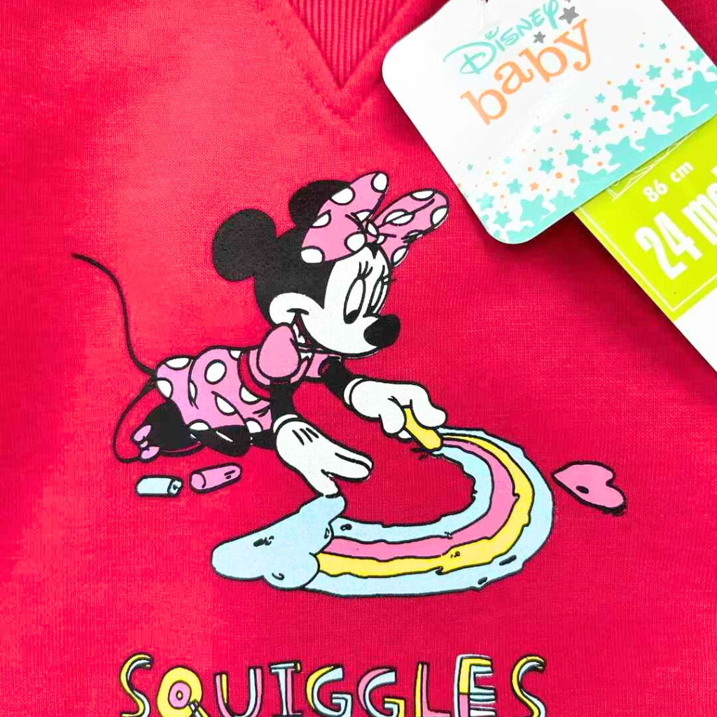 Happynest Minnie Mouse 2-Piece Set Hoodie and Jogger Pants for Baby Girls 6-24 M SS343