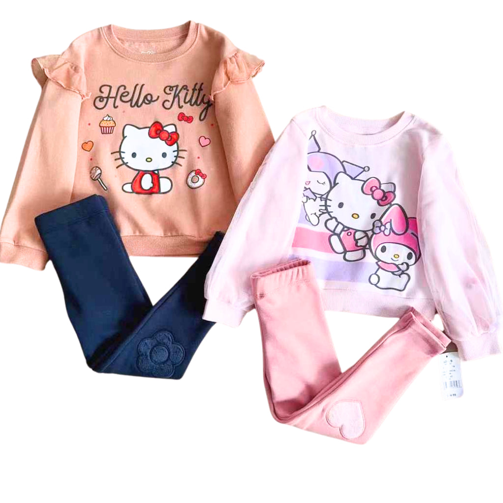 Hello Kitty Kuromi Sweatshirt + Leggings for Girls SS350 18M - 8 Years Old
