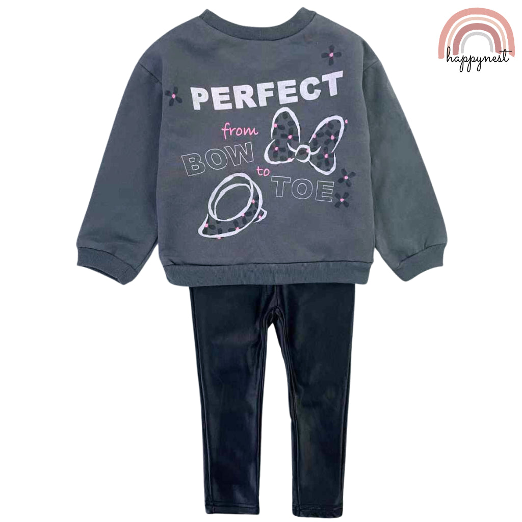 Happynest Disney HM Minnie Mouse Ribbon OOTD Tracksuit Terno for Kids 2-6 Years Old SS336