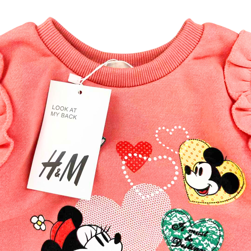 Happynest Minnie Peach Tracksuit for Girls 2-6 Years SS393