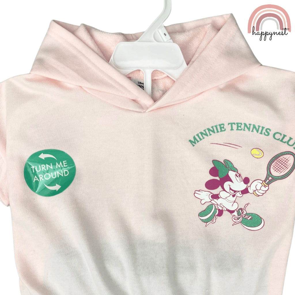 Minnie Shirt Shorts Hooded Shirt Light Pink 9 Months to 7 Years AA179