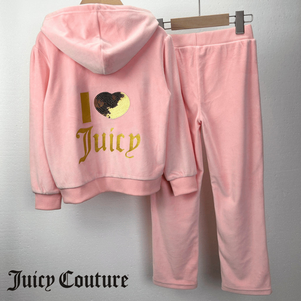 Juicy Couture Velour Tracksuit Jacket – Salmon Pink 4 - 12 Years SS460