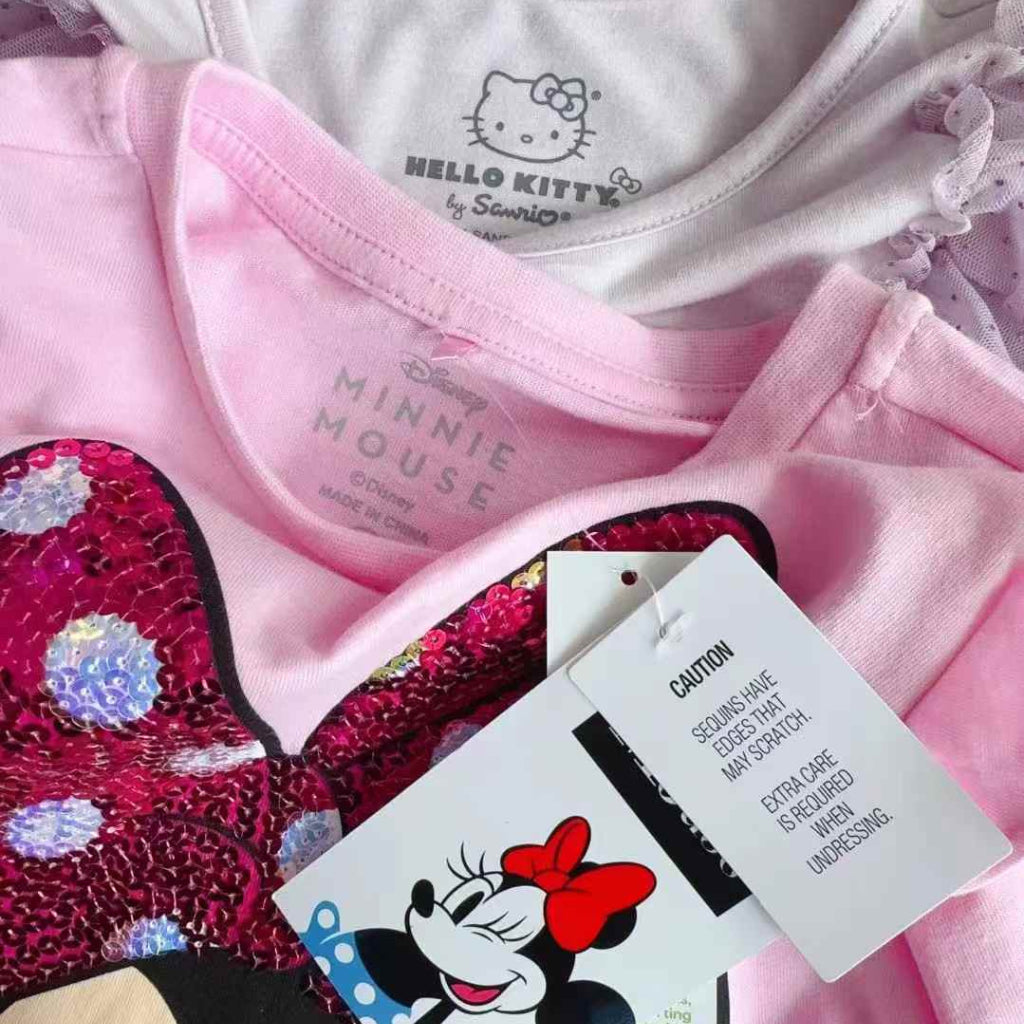 Happynest Minnie Mouse Pink OOTD Shirt Leggings Terno Girls SS339 1-8 Years Old
