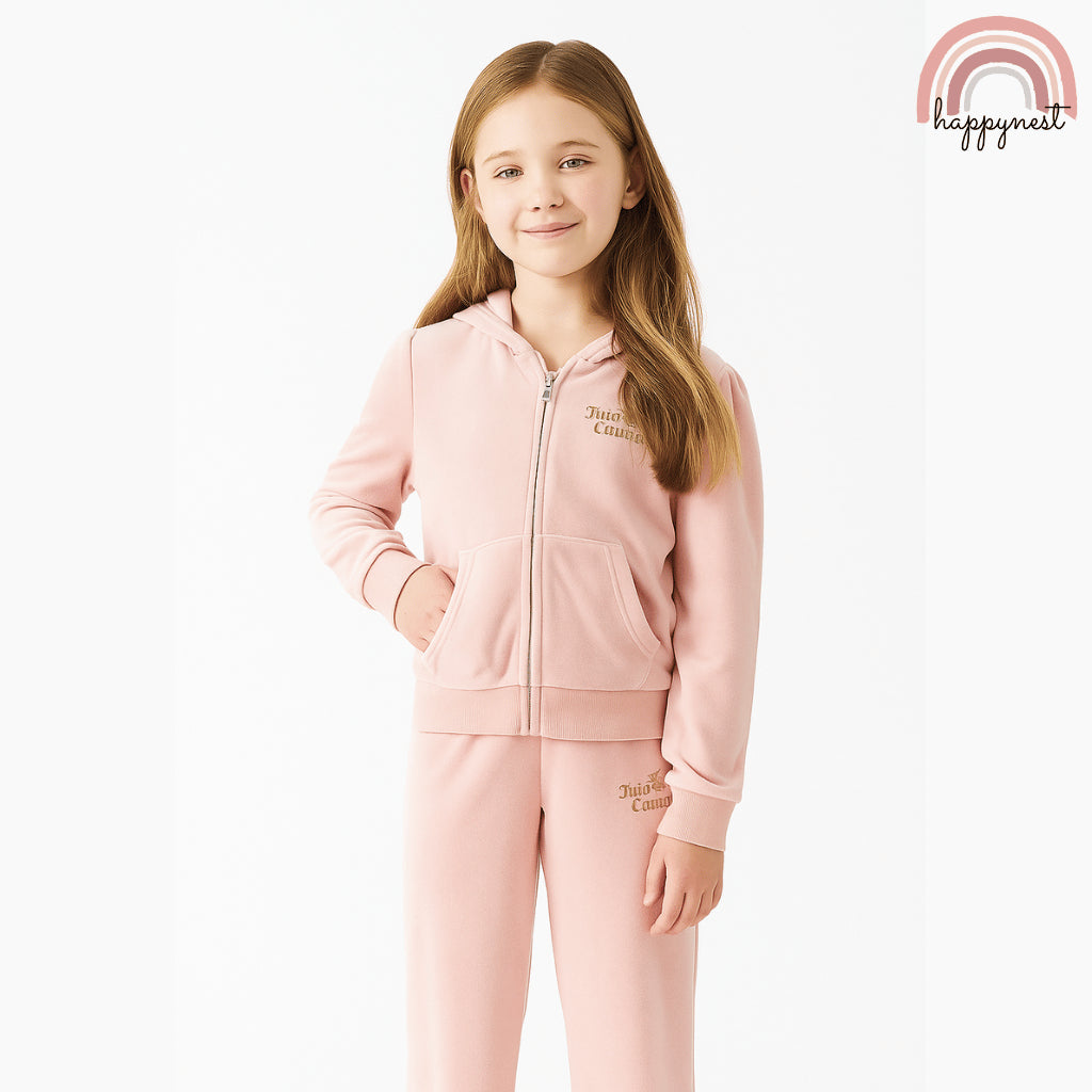 Juicy Couture Velour Tracksuit Jacket – Salmon Pink 4 - 12 Years SS460