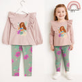 Little Mermaid Shirt + Leggings for Girls (4-6 Years Old) SS83