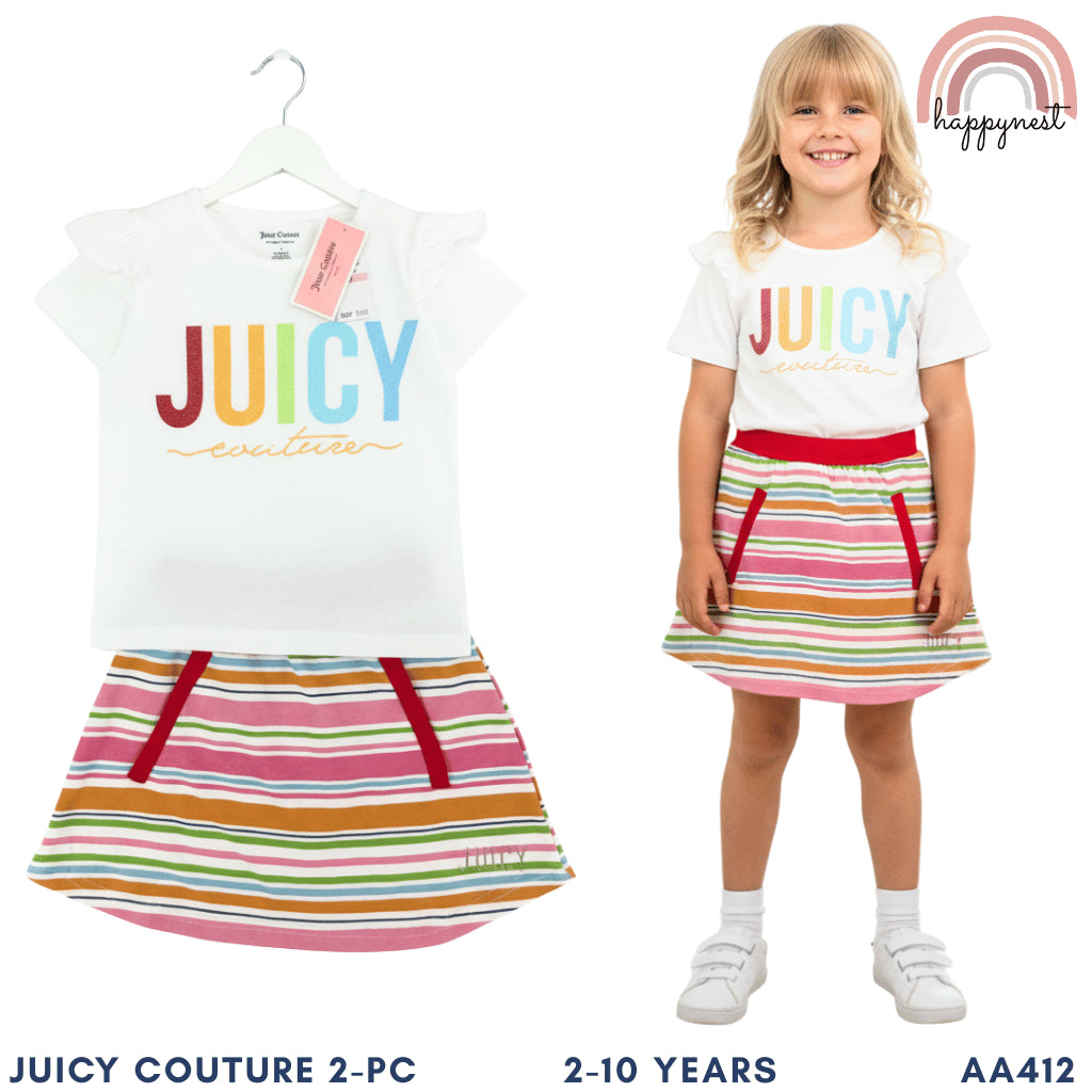 Juicy Couture Terno Set for Girls T-Shirt & Skirt (2-10Y) | AA412