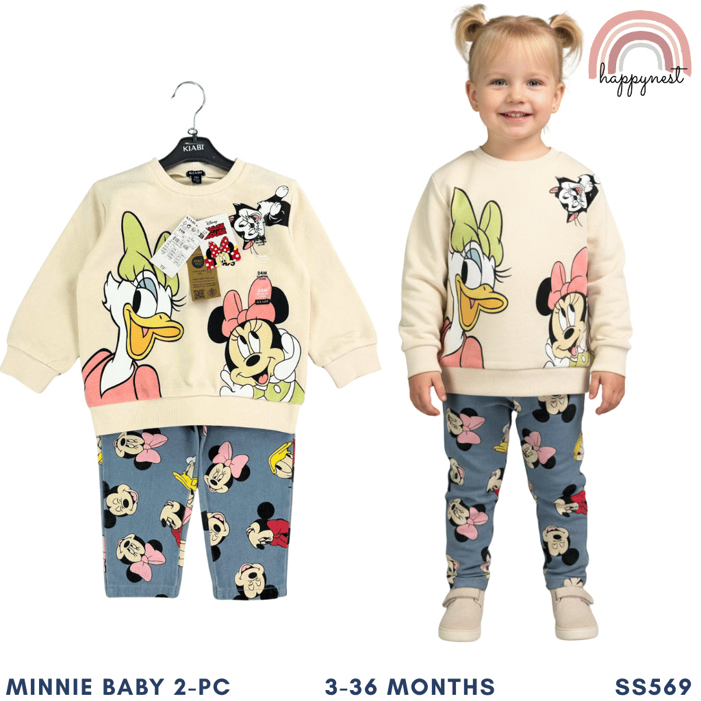 Minnie Daisy Duck Baby Terno Set Pullover & Denim Jeans (3-36M) | SS569