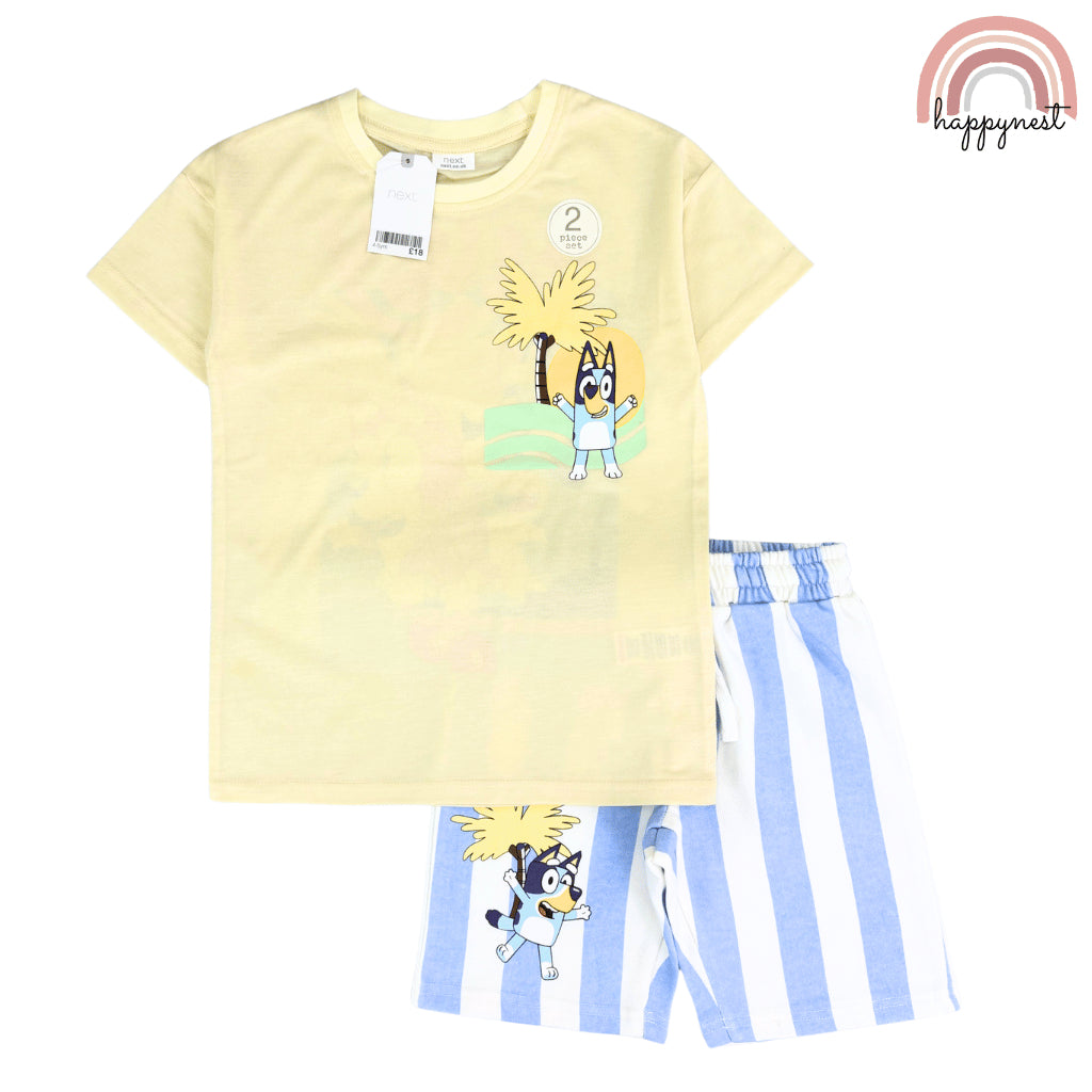 Bluey Summer Terno Set Striped Shorts for Kids Boys (2-10Y) | AA425