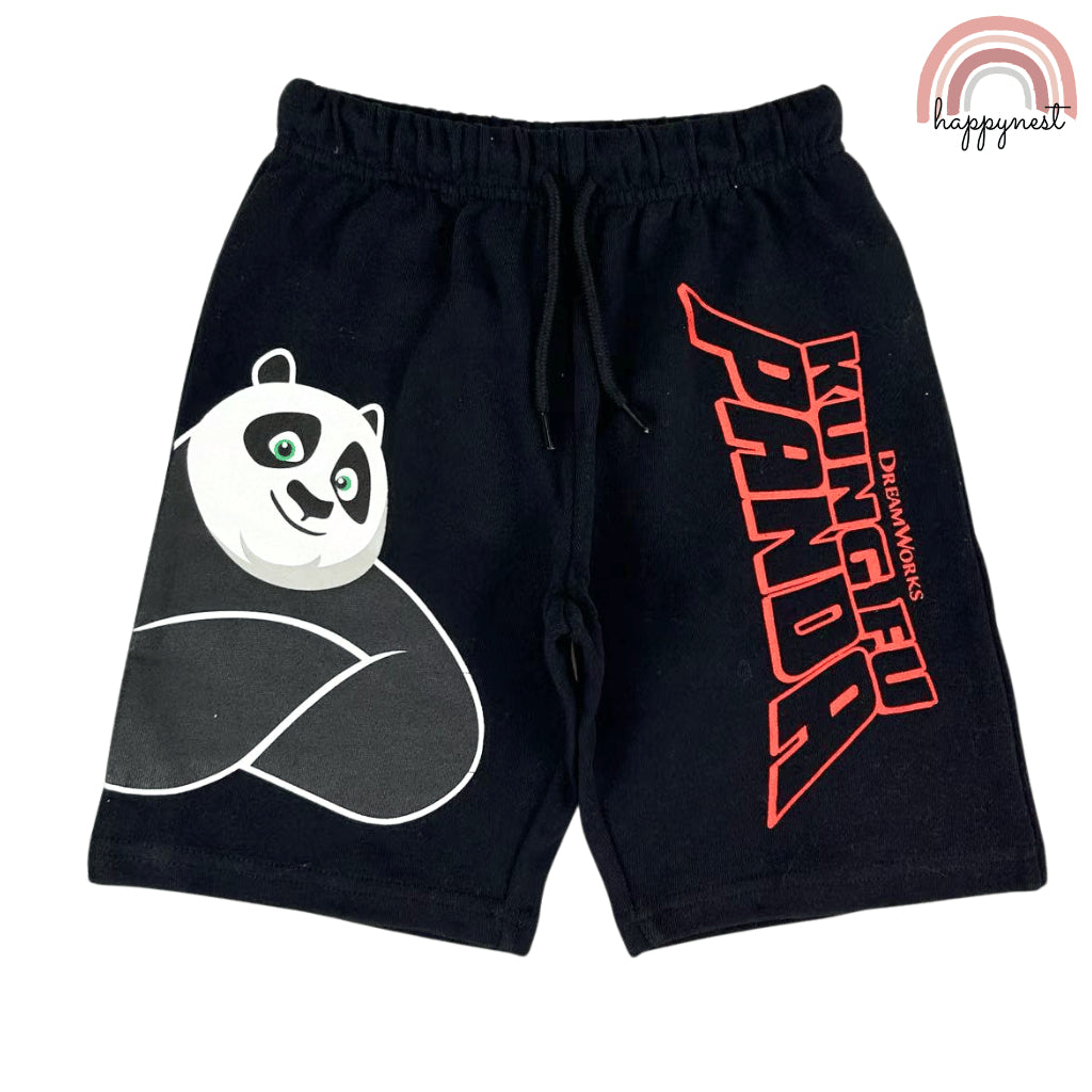 Kung Fu Panda Terno T-Shirt & Shorts Set for Kids Po Outfit Red Black 2-10Y AA449