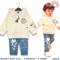 KIABI Mickey Mouse Boy Terno Hoodie & Denim Jeans (6M-4Y) | SS630