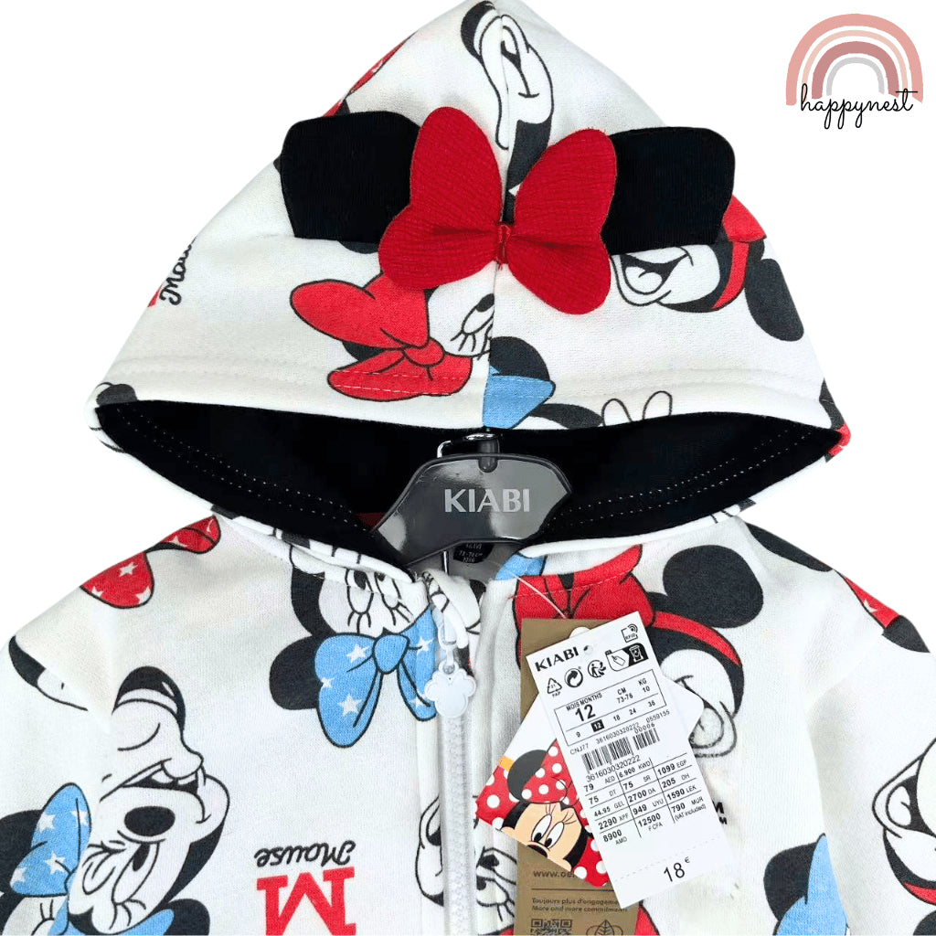 Minnie Baby 3PC Set White Red Jacket Jogger Pants NB-18M Hoodie SS602