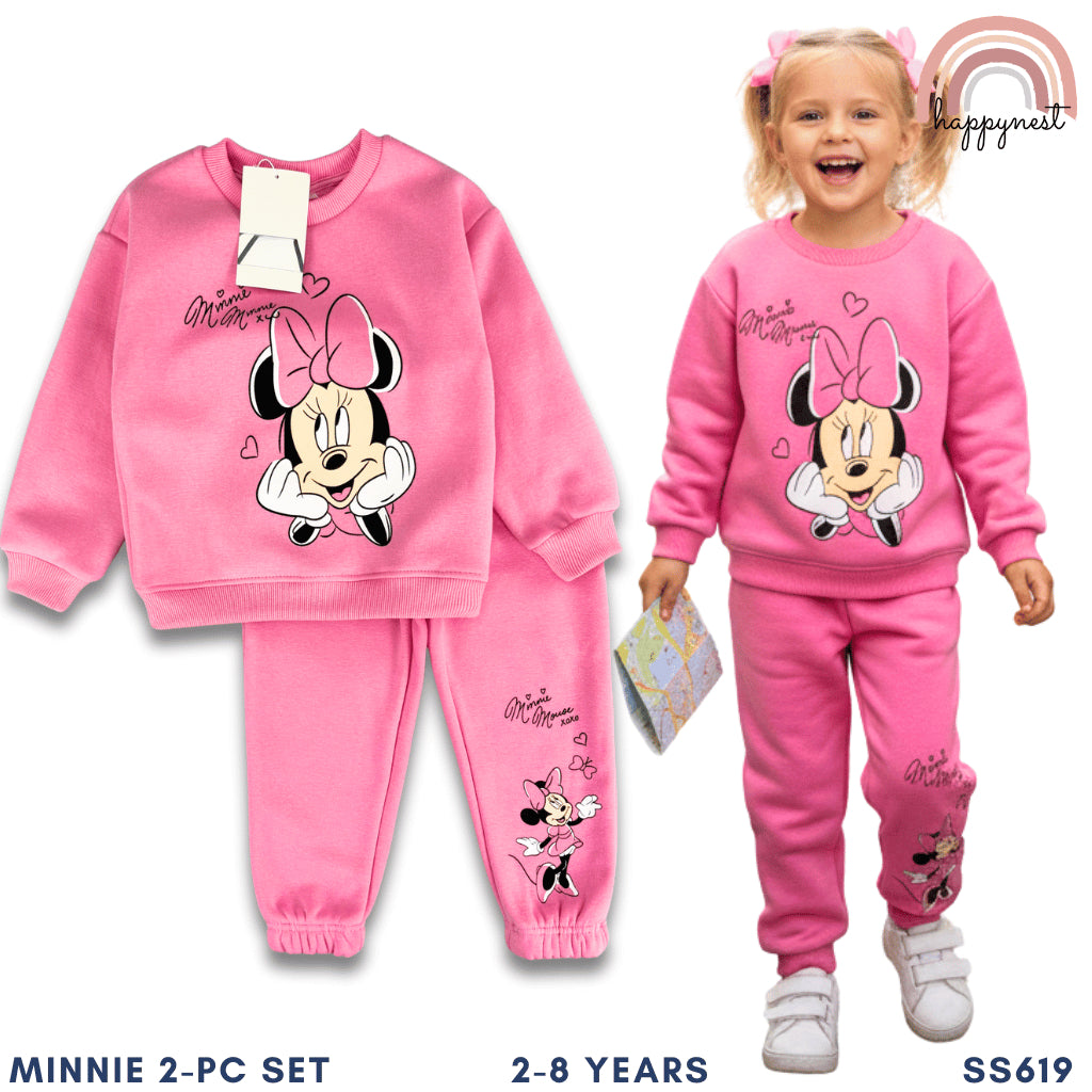 Minnie Mouse Pink Sweatshirt & Joggers Set for Girls 2-8Y SS619
