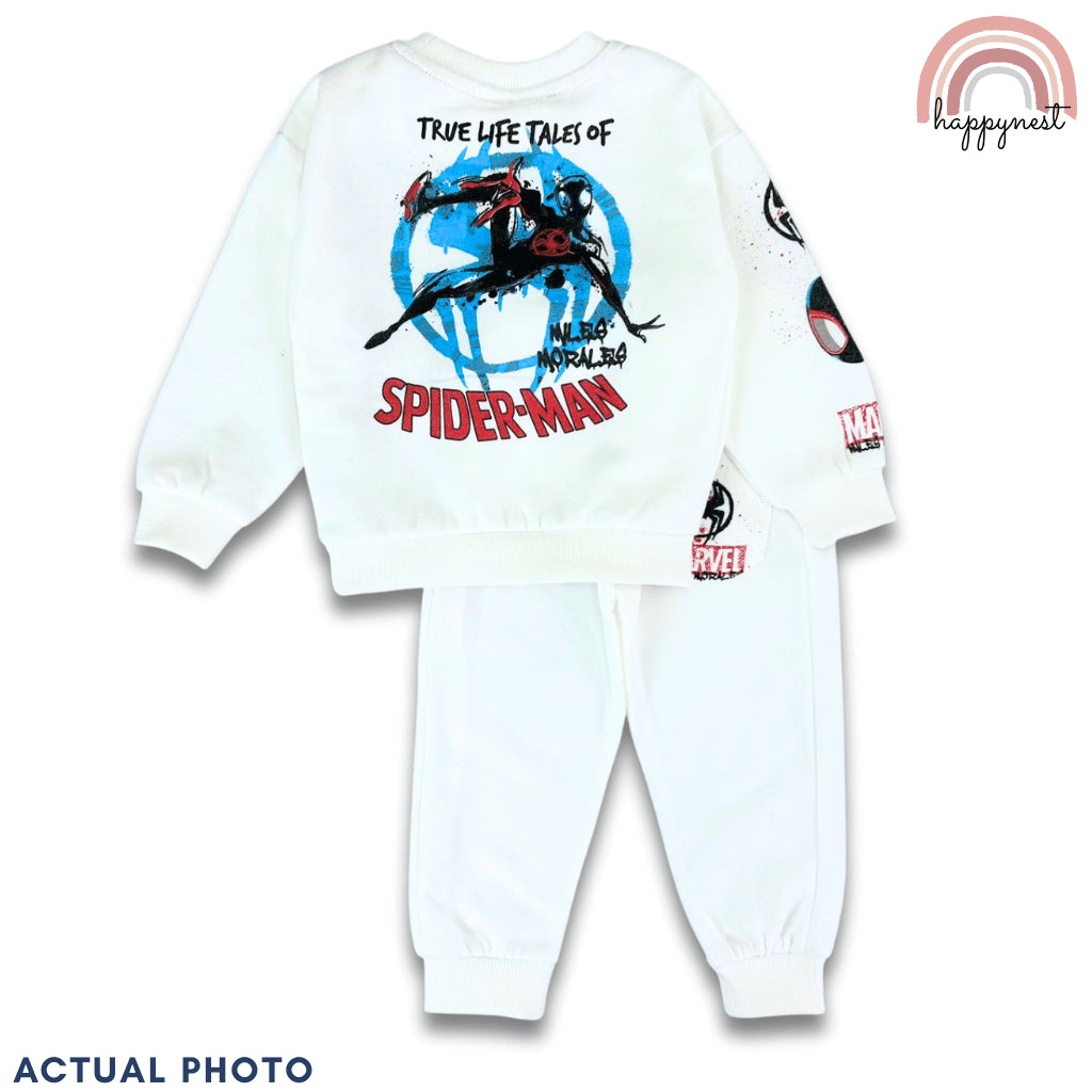 Spider Man White Boy Tracksuit Set 2-8 Years SS666