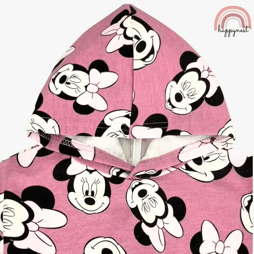 Minnie Girls 2-Pc Ruffle Hoodie & Shorts Set | Soft Cotton | 18 Months -  4 Year AA466