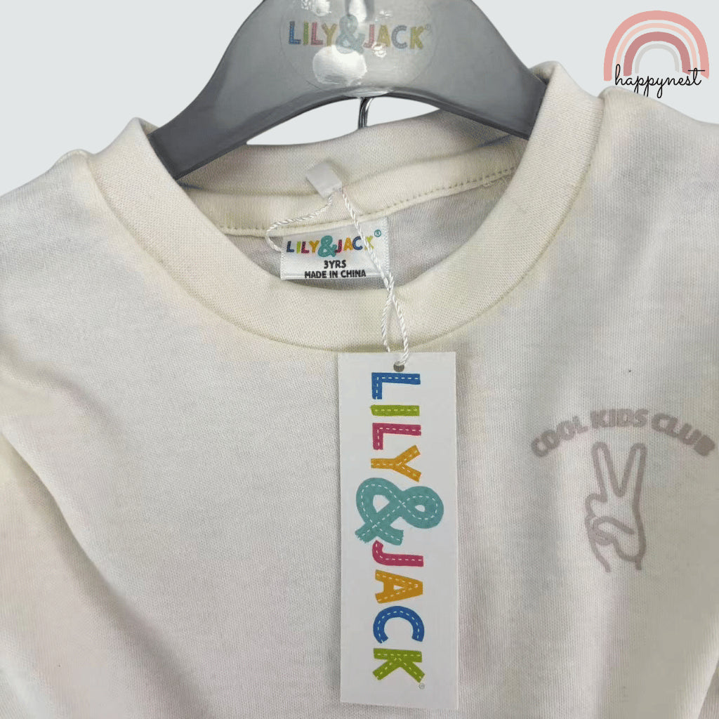 Lily & Jack Boys 2-Pc "Cool Kids Club" Tee & Cargo Jogger Set | Soft Cotton | AA478 2-4 Years