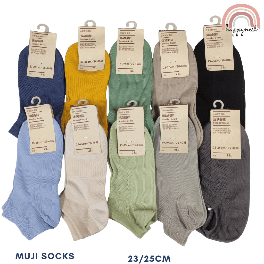 MUJ!-Style Unisex Ankle Socks High Quality Plain Cotton Sock For Kids Color 4.5-7.5 US With Tag 2